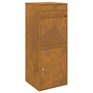 vidaXL Boîte de dépôt de colis Rouillé 41 x 38 x 103 cm Acier patiné