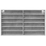 vidaXL Armoire à vitrine gris béton 100x8 5x58 cm bois d'ingénierie