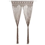 vidaXL Rideau en macramé Taupe 140x240 cm Coton