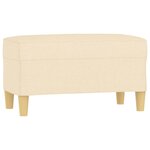 vidaXL Banc Crème 70x35x41 cm Tissu