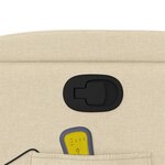 vidaXL Fauteuil de massage inclinable Crème Tissu