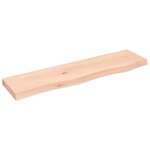 vidaXL Étagère murale 80x20x4 cm bois de chêne massif non traité