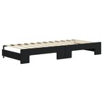 vidaXL Lit de jour avec lit gigogne noir 80x200 cm velours