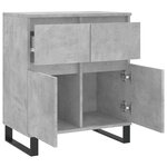 vidaXL Buffet Gris béton 60x35x70 cm Bois d'ingénierie