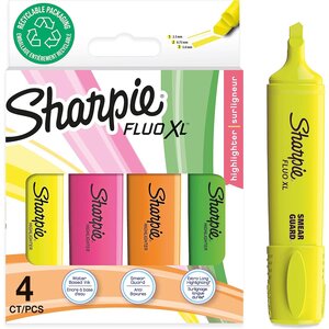 Surligneur FLUO XL blister de 4 assorti SHARPIE