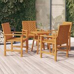 vidaXL Chaises à manger de jardin lot de 4 bois massif d'acacia