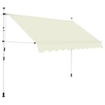 vidaXL Auvent manuel rétractable 250 cm Crème