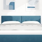 Headboard LED vidaXL Capitonné Bleu Foncé 72 cm Velours