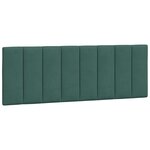 vidaXL Cadre de lit avec lumières LED vert foncé 140x190 cm velours