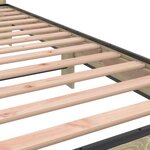 vidaXL Cadre de lit chêne sonoma 100x200 cm bois d'ingénierie et métal