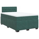 vidaXL Sommier à lattes de lit et matelas Vert foncé 120x200cm Velours