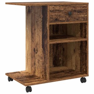 vidaXL Support d'imprimante avec tiroir Bois ancien 60 x 40 x 68 5 cm