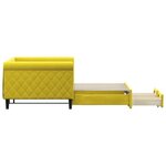 vidaXL Lit de jour avec gigogne et tiroirs jaune 90x200 cm velours