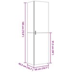 vidaXL Buffet haut chêne fumé 50x42 5x185 cm bois d'ingénierie