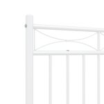 vidaXL Cadre de lit métal avec tête de lit/pied de lit blanc 140x200cm