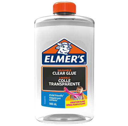 Elmer's colle liquide transparente  lavable et adaptée aux enfants  pour travaux manuels ou slime  946 ml