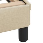 vidaXL Lit avec matelas crème 200x200 cm tissu