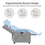 vidaXL Fauteuil de massage inclinable électrique gris clair tissu