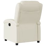 vidaXL Fauteuil inclinable électrique Crème Similicuir
