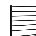 vidaXL Cadre de lit métal sans matelas avec pied de lit noir 180x200cm