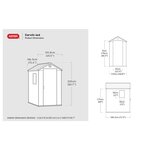 Keter Abri de jardin Darwin 46 Gris Aspect de bois