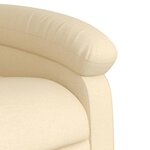 vidaXL Fauteuil inclinable de massage Crème Tissu