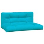 vidaXL Coussins de palette lot de 2 turquoise tissu