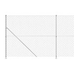 vidaXL Clôture en mailles de chaîne avec bride argenté 2 2x25 m