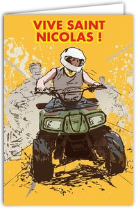 Carte vive saint nicolas bonne fête 6 décembre avec enveloppe blanche 12x17 5cm