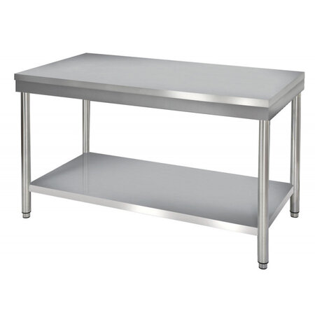 Table de travail centrale inox démontable - profondeur 700 -  - inox600x700 x700x850mm