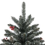 vidaXL Sapin de Noël artificiel avec support Vert 210 cm PVC