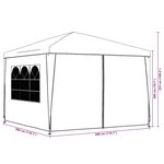 vidaXL Tente de réception 3 x 3 m Vert