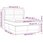 vidaXL Sommier à lattes de lit et matelas Vert foncé 140x200cm Velours