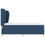 Lit Box Spring vidaXL avec Matelas Bleu 160x200 cm en Tissu