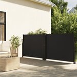 vidaXL Auvent latéral rétractable noir 140x600 cm