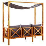 vidaXL Banc de jardin avec auvent Bois d'acacia solide