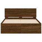 vidaXL Cadre de lit avec tête de lit chêne marron 120x200 cm