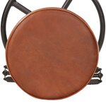 vidaXL Tabourets de bar lot de 2 noir/marron cuir véritable de chèvre