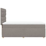 vidaXL Sommier à lattes de lit avec matelas Taupe 90x200 cm Tissu
