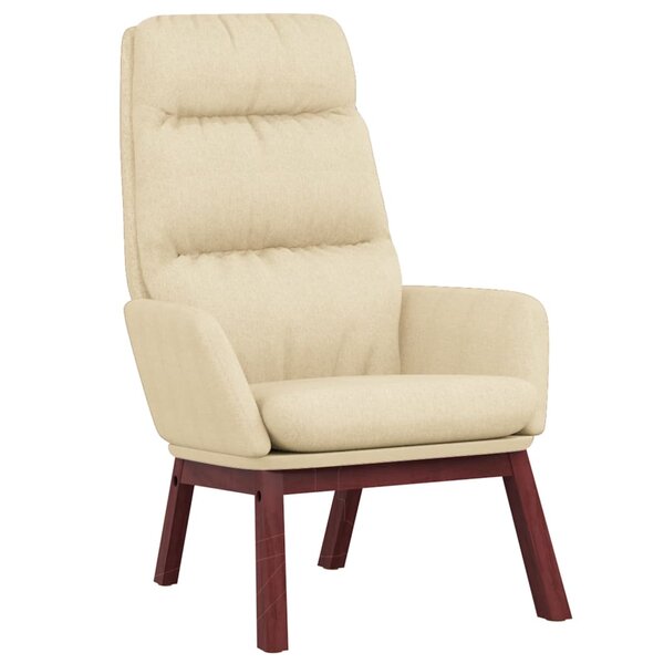 vidaXL Chaise de relaxation Crème Tissu