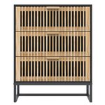 vidaXL Buffet noir 60x30x75 cm bois d'ingénierie