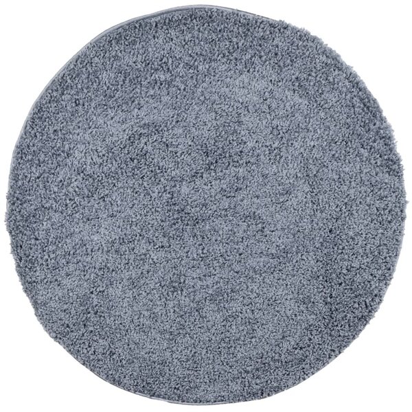 vidaXL Tapis shaggy PAMPLONA poils longs moderne bleu Ø 80 cm