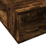 vidaXL Cadre de lit chêne fumé 100x200 cm bois d'ingénierie