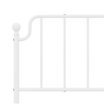 vidaXL Cadre de lit métal avec tête de lit blanc 200x200 cm