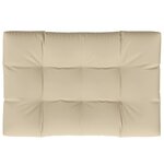 vidaXL Coussin de palette beige 120x80x12 cm tissu
