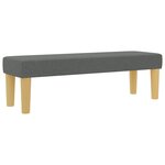 vidaXL Lit à Ressorts avec Matelas & Banc Gris Foncé 140x200 cm Tissu