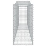 vidaXL Paniers à gabions arqués 8 Pièces 400x50x100/120 cm Fer galvanisé
