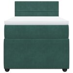 vidaXL Sommier à lattes de lit avec matelas Vert foncé 90x200 cm