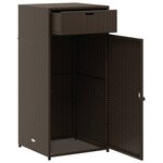 vidaXL Armoire de rangement jardin marron 55x55x111 cm résine tressée