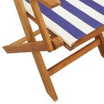 vidaXL Chaises de jardin pliantes lot de 8 tissu et bois massif